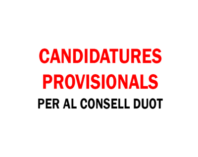Candidatures provisionals