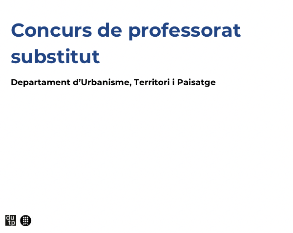 Concurs de professorat substitut