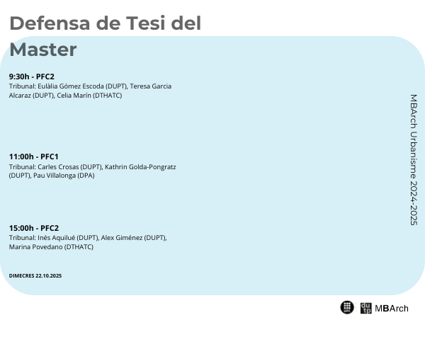 Defensa de Tesi del Master