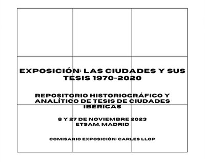 EXPOSICIÓ: LES CIUTATS I LES SEVES TESIS 1970-2020