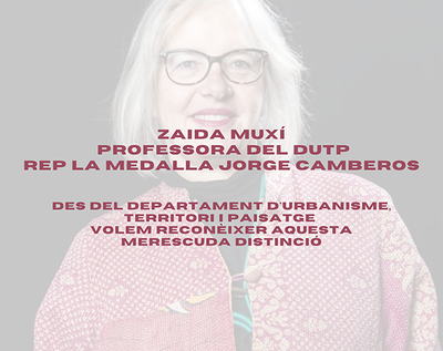 LA PROFESORA DEL DUTP, ZAIDA MUXÍ, RECIBE LA MEDALLA JORGE CAMBEROS